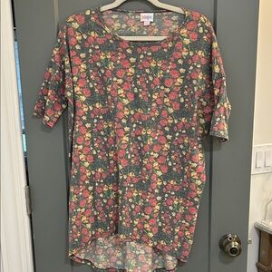 Lularoe Floral Gray Women's Top Size small